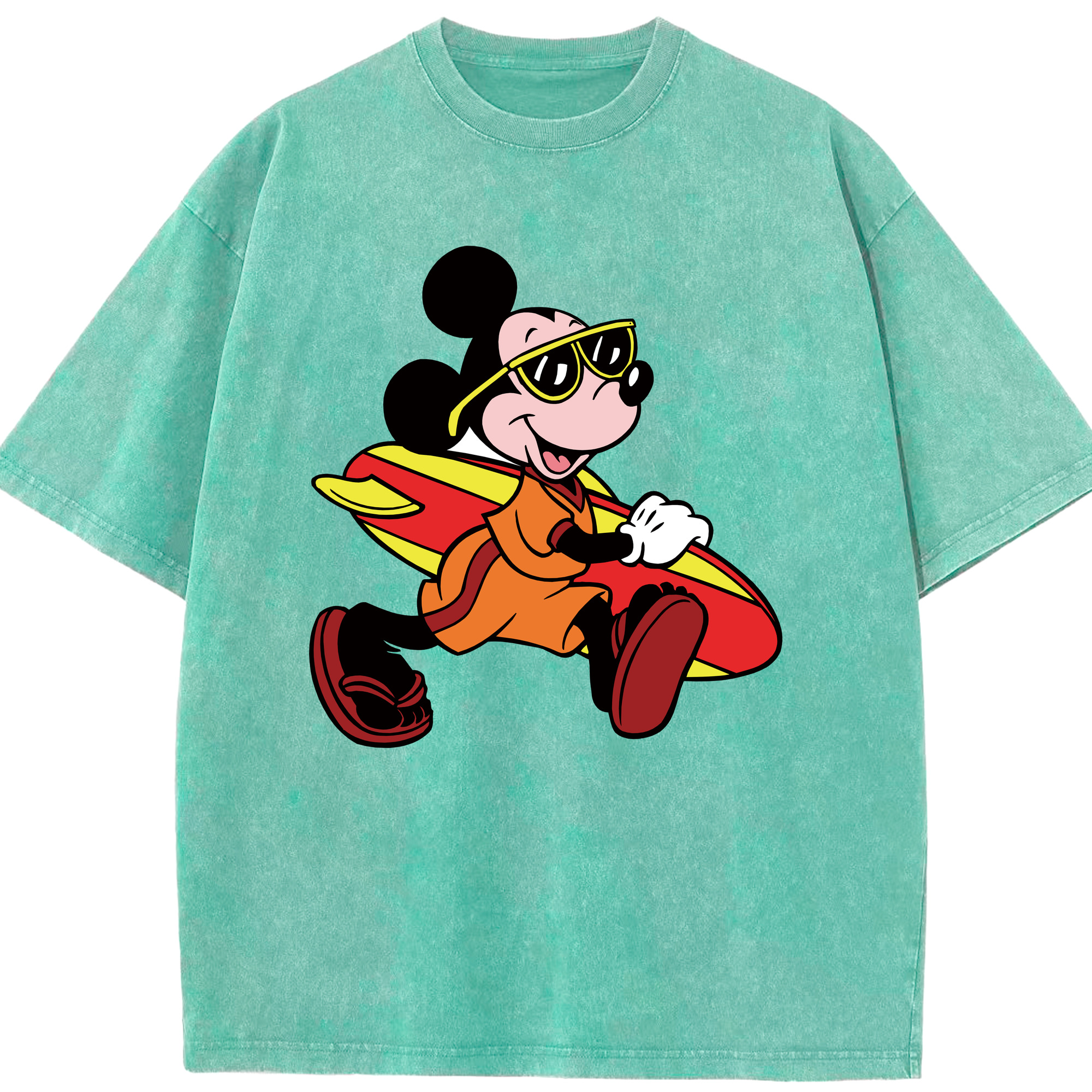 （画像用） ミッキーマウス Mickey Mouse 綿100% ヴィンテージ風 半袖Tシャツ（フロントプリント）